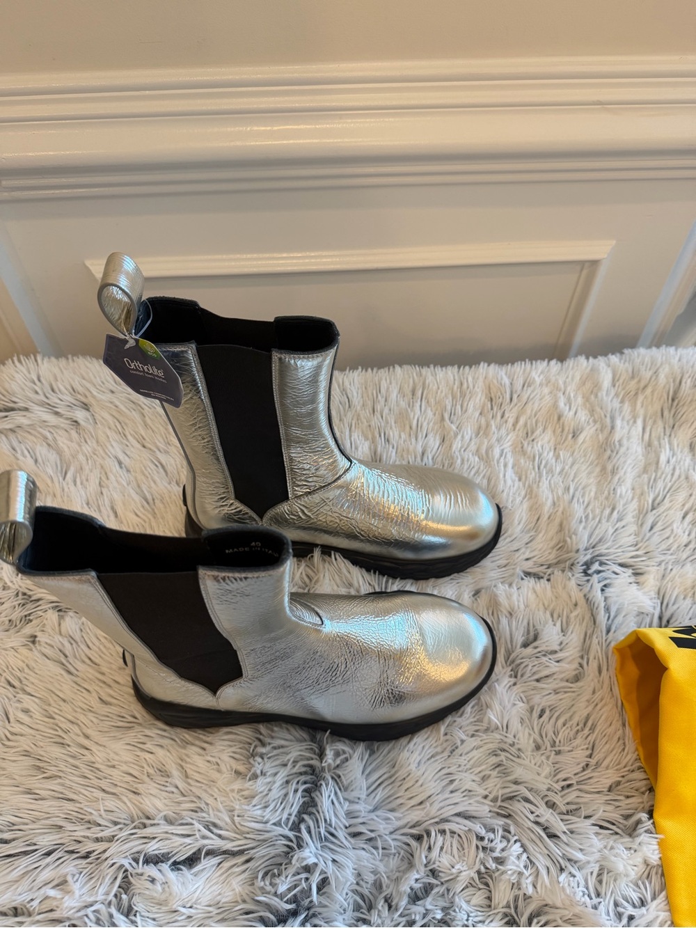 MCM silver Boots Women Size 10 - Picture 5 of 16